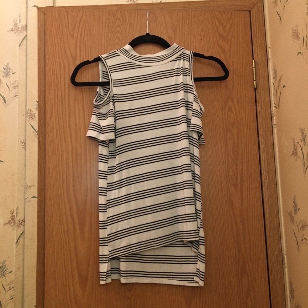 Striped turtleneck